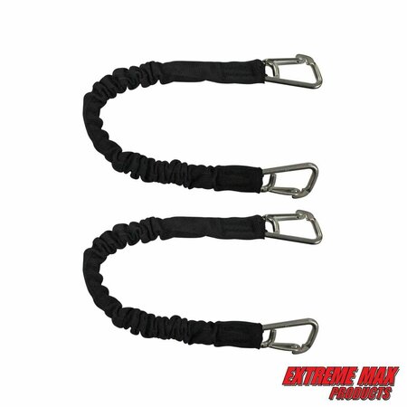 Extreme Max Extreme Max 3006.2367 BoatTector High-Strength Line SnubberStorage Bungee Value-12" w Compact Hooks 3006.2367